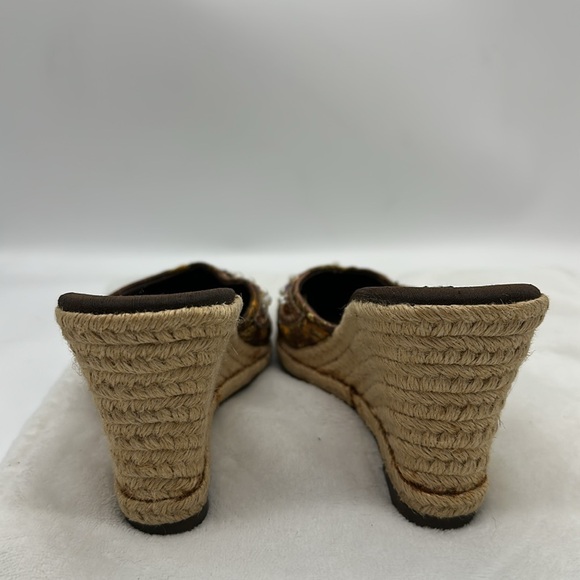 Xhilaration Vintage Wedge Beaded Brocade Fabric women’s size 6 1/2 - Picture 5 of 12